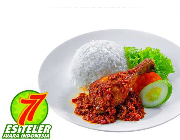 Es Teler 77 Ayam Goreng Penyet + Nasi