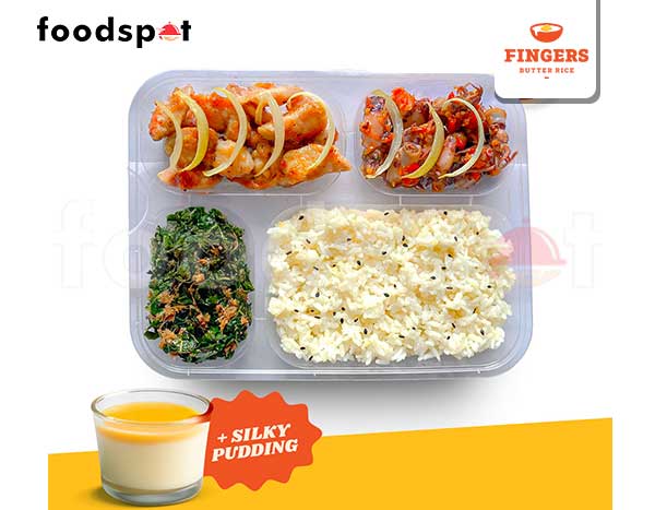 Premium Box Chicken (Butter Rice) Silky Pudding