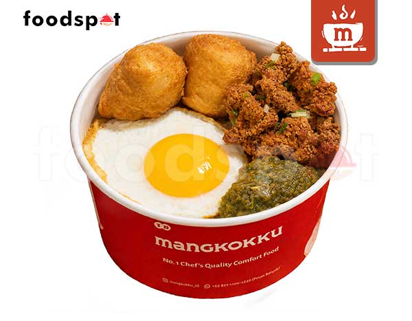 Nasi Campur Crispy - Sambal Ijo