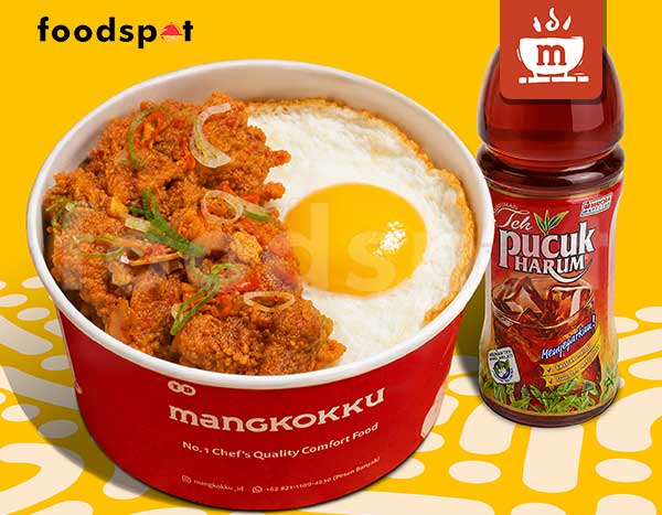 Paket Fried Chicken Sambal Korek + Teh Pucuk