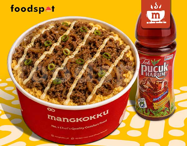 Paket Hemat Omu Beef Mayo + Teh Pucuk
