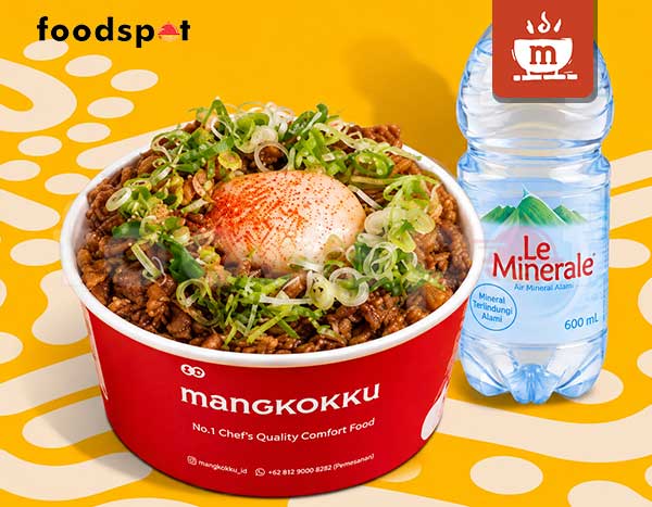 Paket Hemat Mangkokku Beef Onsen + Air Mineral