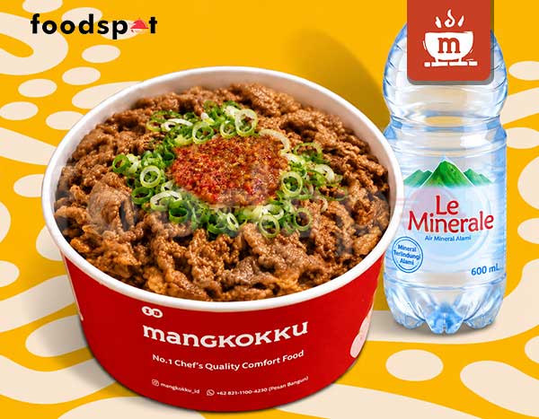 Paket Hemat Beef with Sambal Korek + Air Mineral