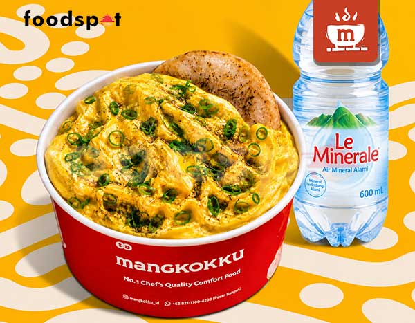 Paket Endog Burger Mayo + Air Mineral