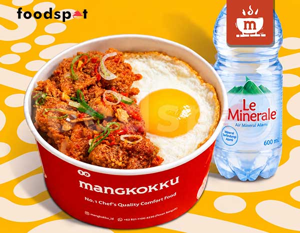 Paket Fried Chicken Sambal Korek + Air Mineral