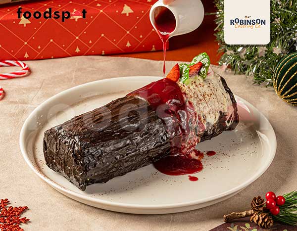 Christmas Chocolate Log Cake