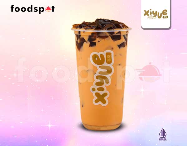 Iced Thai Tea Grass Jelly