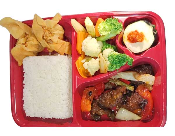 Nasi Bento Sapi Lada Hitam dari Raja Rasa Catering @Surabaya - foodspot